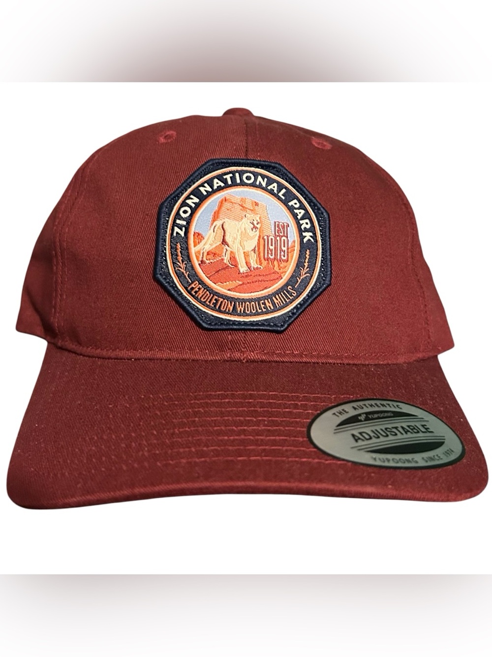 Pendleton Zion National Park Adjustable Baseball Cap Hat Maroon One Size